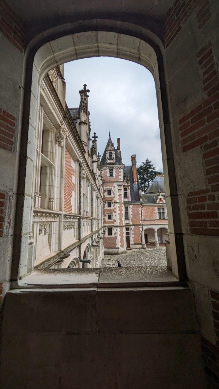 Château de Blois — a royal time-travel through the Loire Valley, Château de Blois courtyard, four architectural styles, Loire Valley, France, François I spiral staircase, ornate stone carvings, Château de Blois, Renaissance wing, Salle des États Généraux interior, Gothic hall, Château de Blois, France, Royal apartments, painted ceilings, carved fireplaces, Château de Blois, Sound and light show, colourful projections, Château de Blois façades, summer evening, Louis XII wing façade, brick and stone, Gothic architecture, Château de Blois, Gaston d’Orléans wing, classical façade, symmetry, Château de Blois courtyard